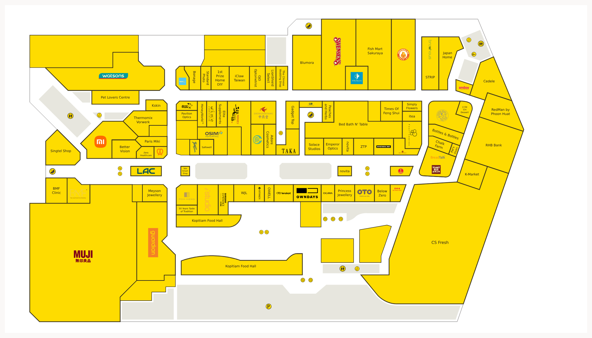 Parkway Parade directory map floor plan