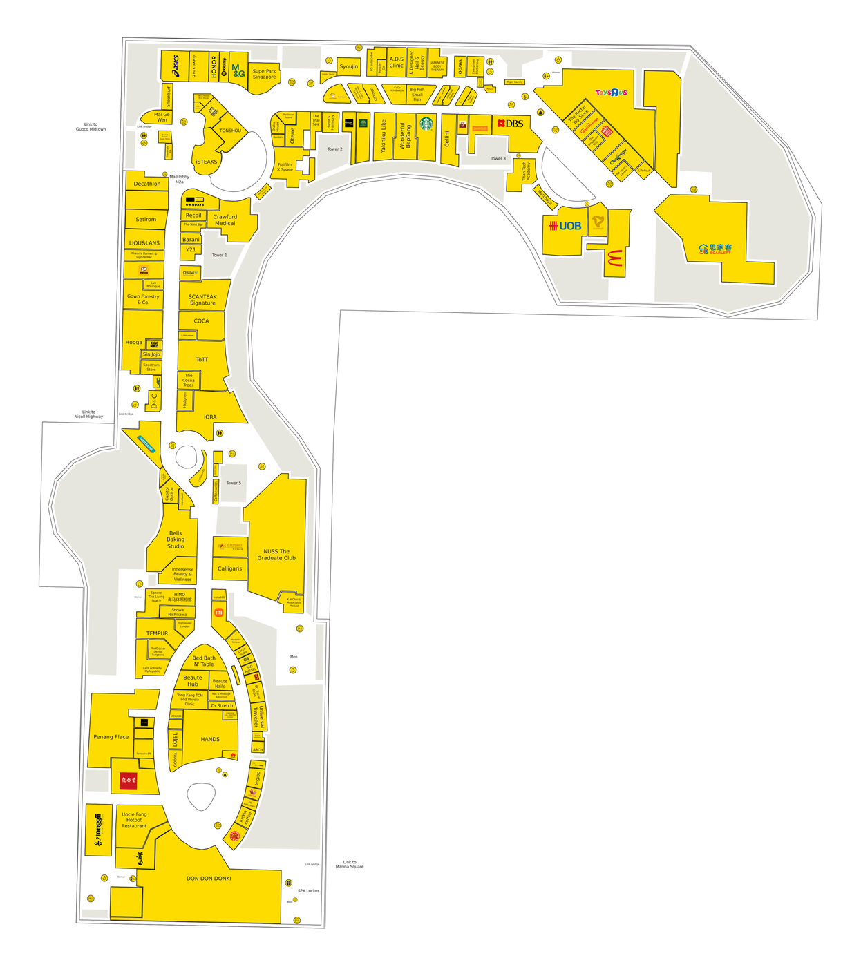 Suntec City directory map floor plan